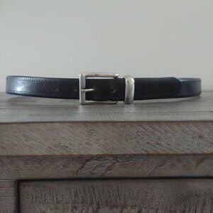 Custom Leather Mens made in Canada very dark black brown belt 36/90